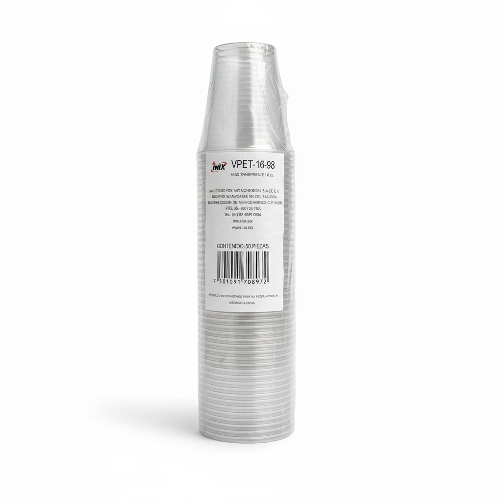 [VPF1-1137] Vaso PET Frappé 16oz (V-PET-16-98)INIX C/50u