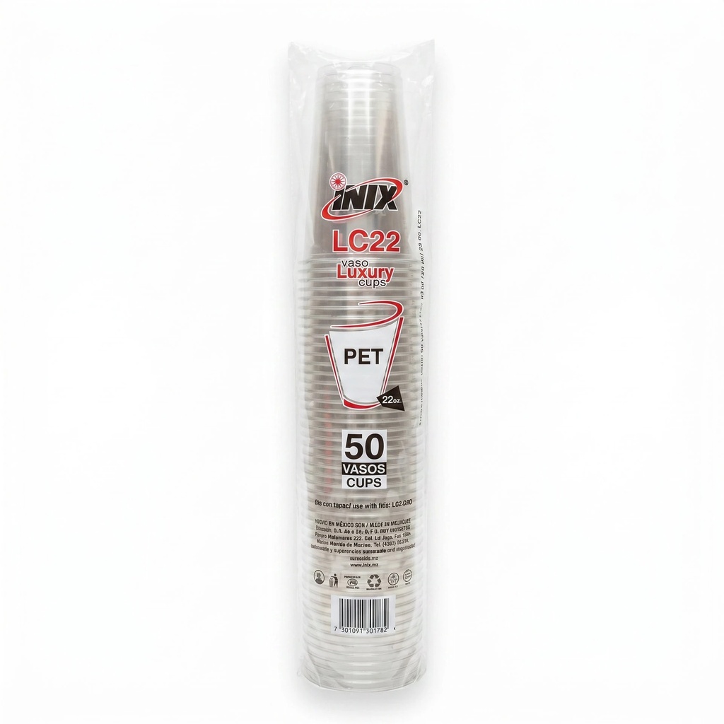 [VP2L-1173] Vaso PET 22oz (LC22-500) Inix C/50u