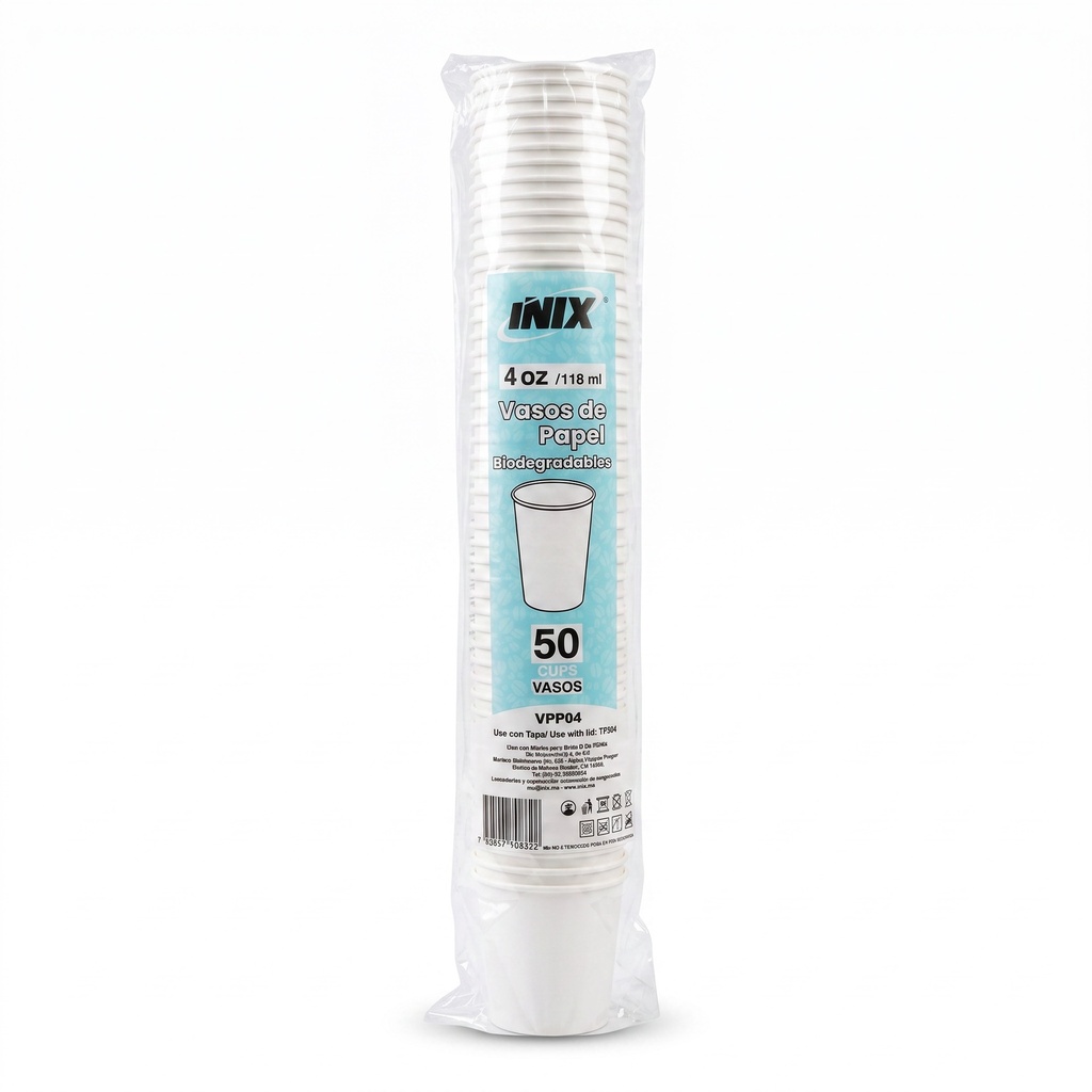 [VPP04] Vaso de Papel 4oz Bebida INIXC/50u