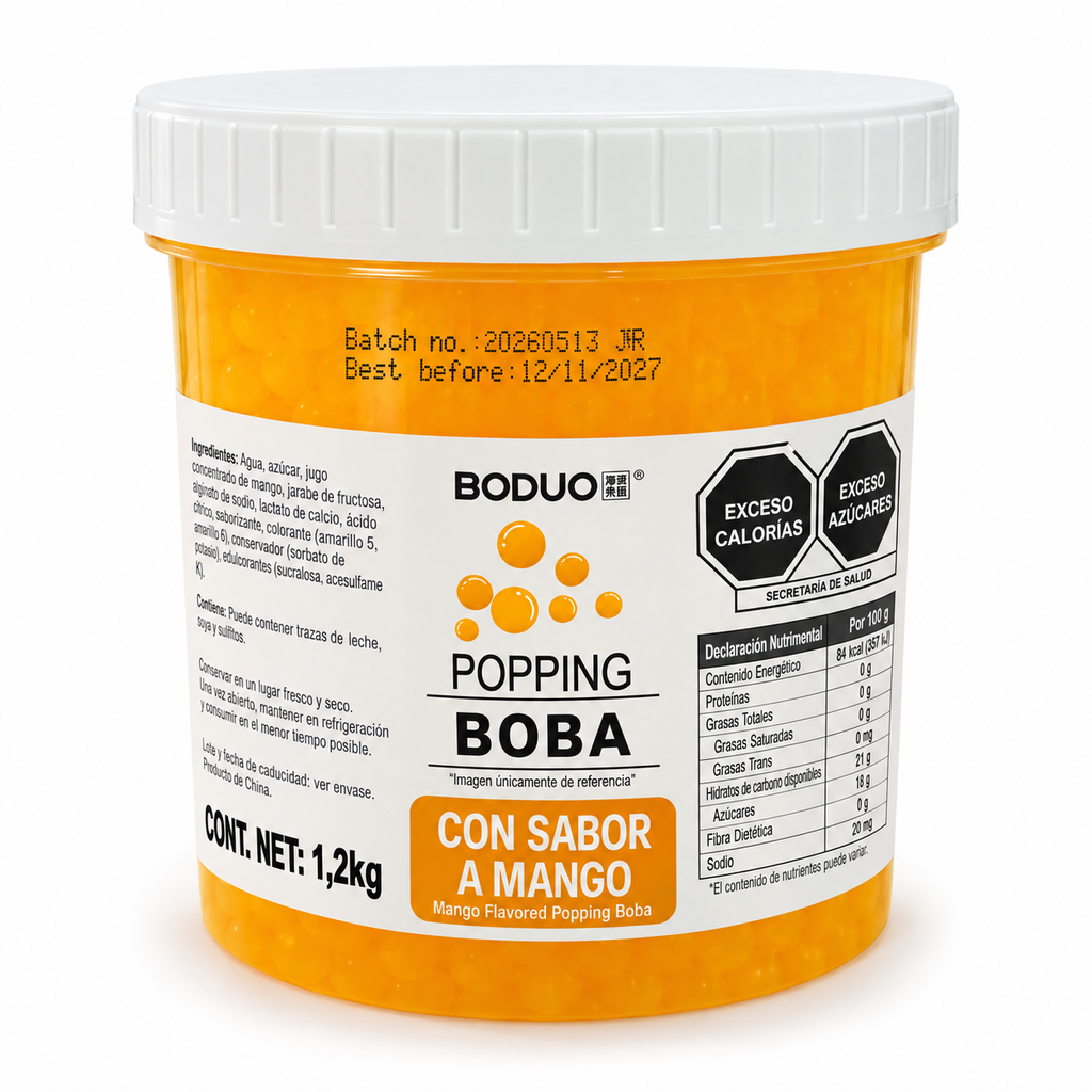 Perlas Explosivas Sabor Mango Boduo C/1.2kg