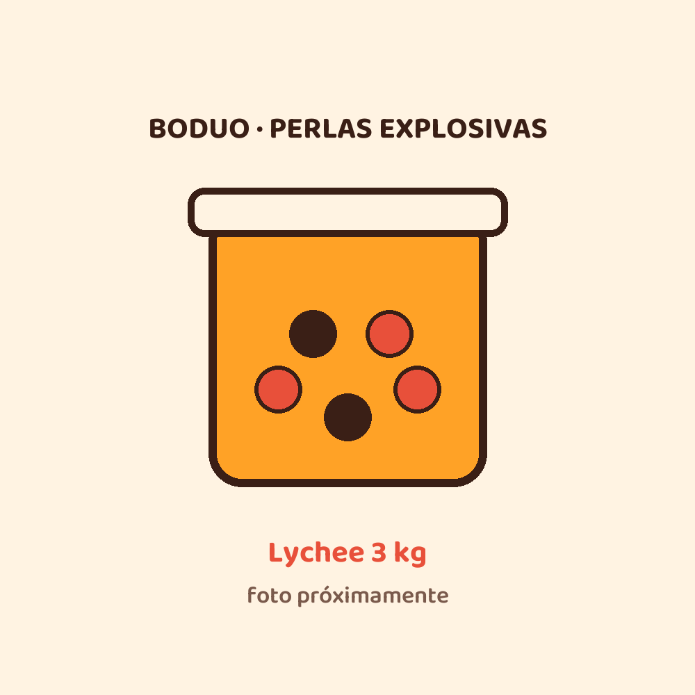 [PEBD-LYC-3K-1207] Perlas Explosivas Sabor Lychee Boduo C/3kg