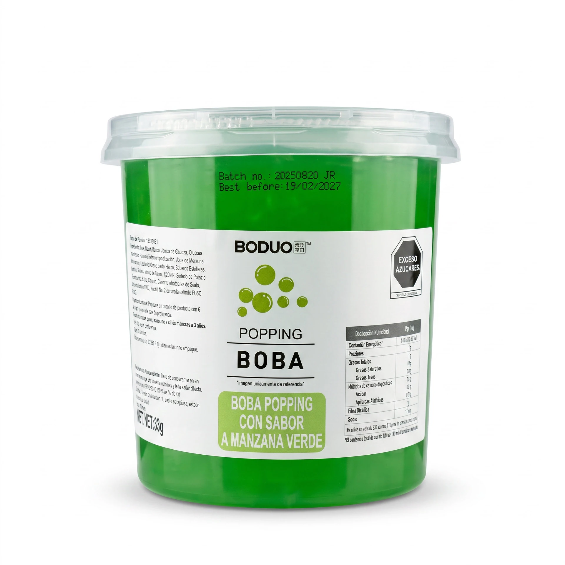 Perlas Explosivas Sabor Manzana Verde Boduo C/3kg