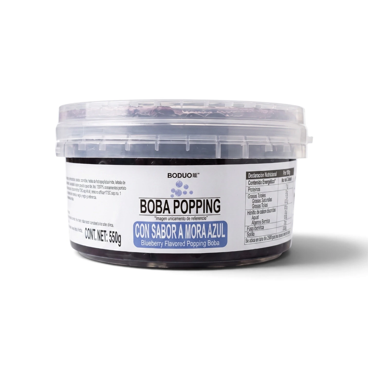 [PEBD-MOR-5C-1217] Perlas Explosivas Sabor Mora Azul Boduo C/550Gr