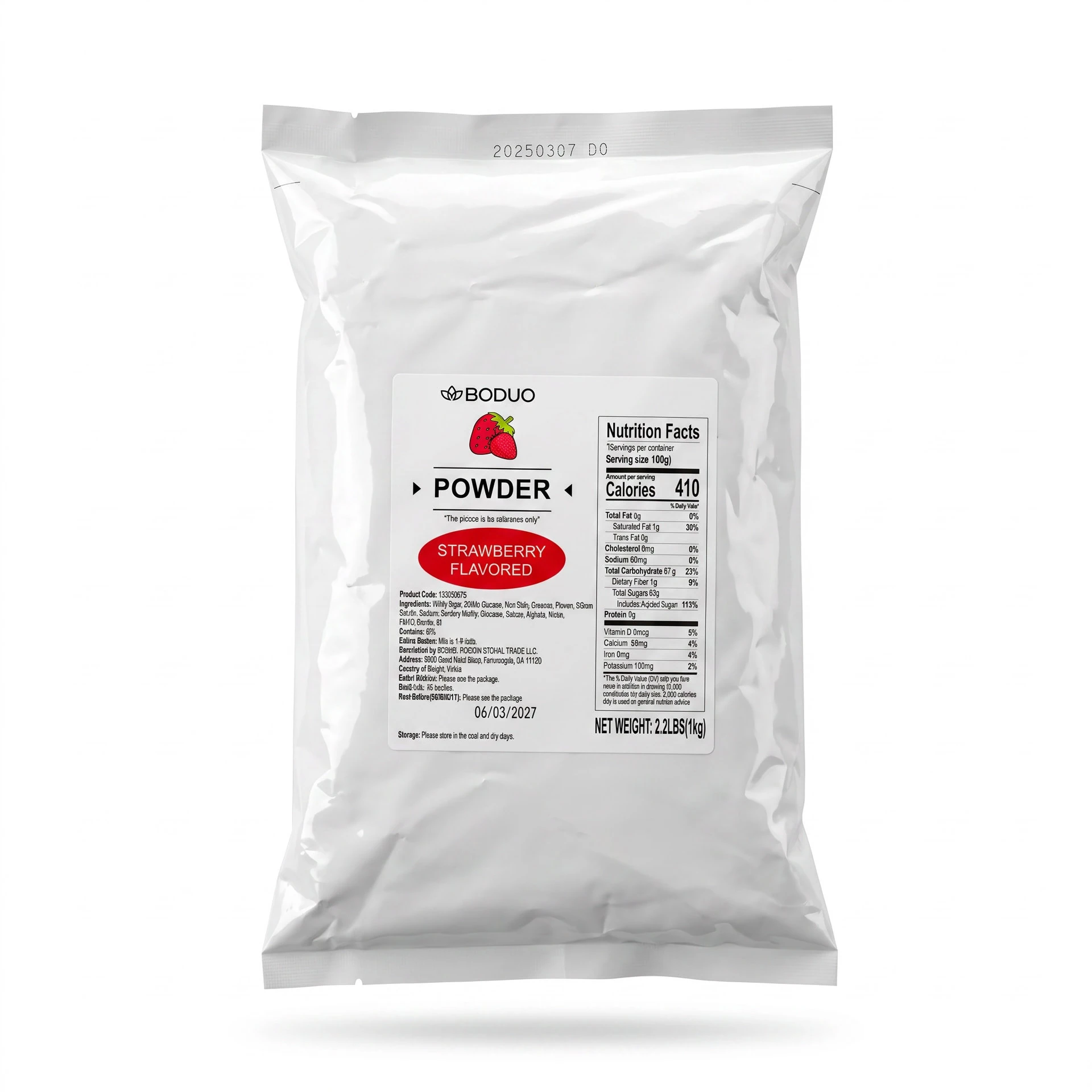 [PPBD-FRE-1218] Polvo para Preparar Bebidas Sabor Fresa Boduo
