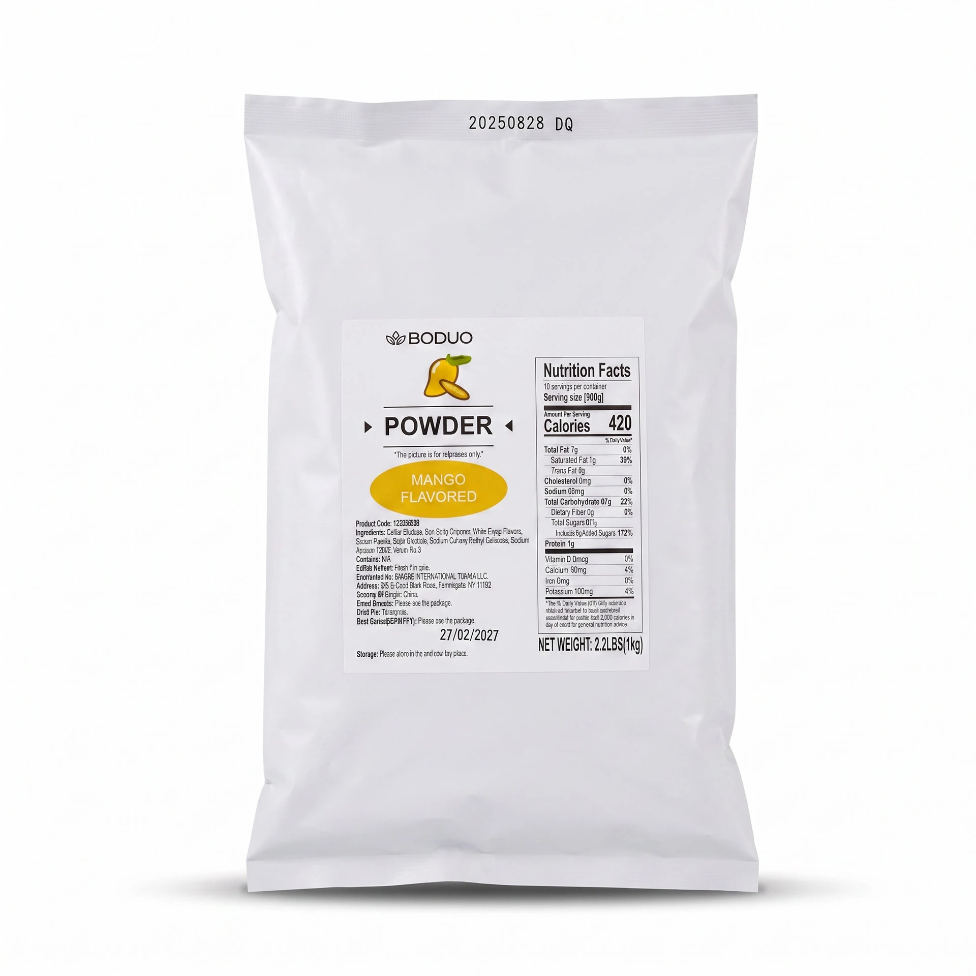 [PPBD-MAN-1219] Polvo para Preparar Bebidas Sabor Mango Boduo